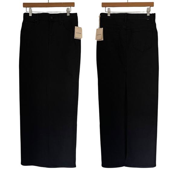 MOTHER NWT The Flagpole Demin Maxi Skirt in Black Size 28 - Picture 7 of 15